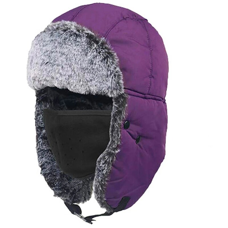 Căciulă de iarnă pentru urechi din blană Ushanka, căciulă rusă de bombardier, impermeabilă, caldă, termică, capcană, femei, bărbați