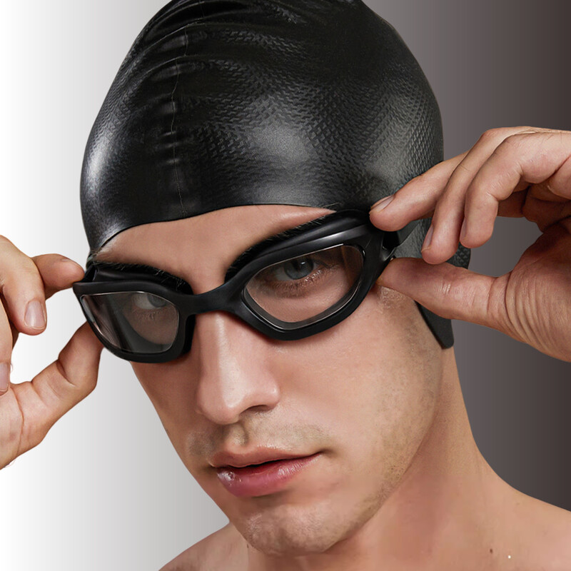 Ochelari de înot profesionali, adulți, copii, sport, ochelari de înot, lentile optice HD, impermeabile, anti-aburire, ochelari de piscină cu cadru mare