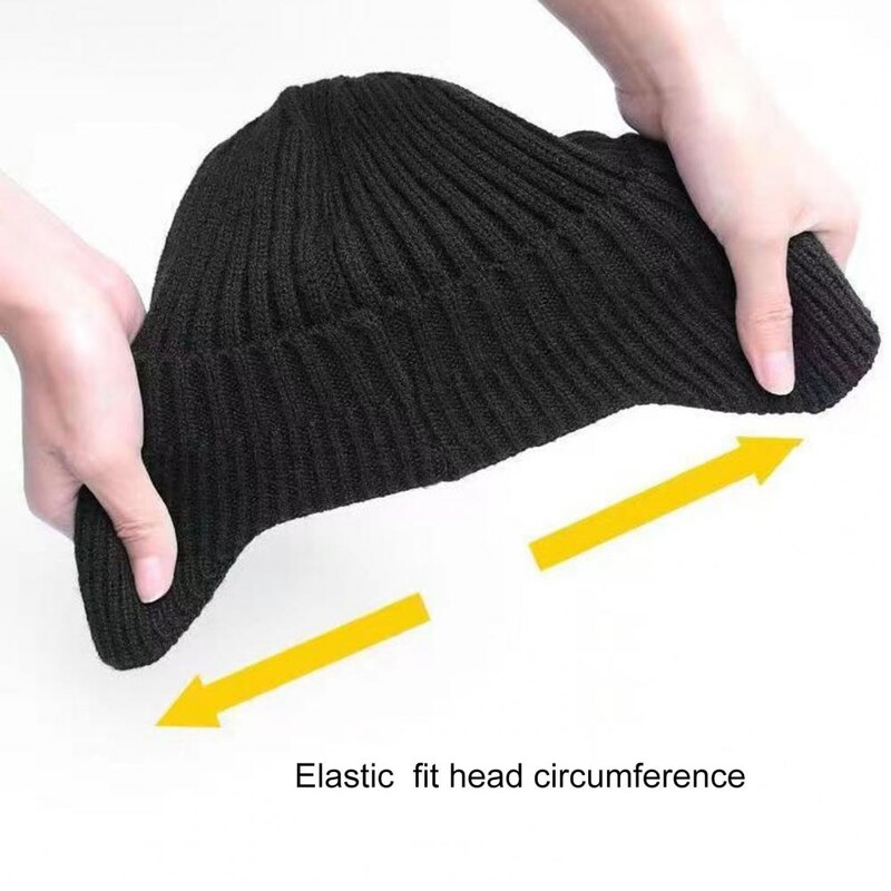 Pălărie tricotată pentru bărbați de iarnă, cu căciuli pentru urechi, rezistentă la vânt, călărie caldă pentru urechi, ciclism în aer liber, baseball, tricotată, pălărie cu vizor