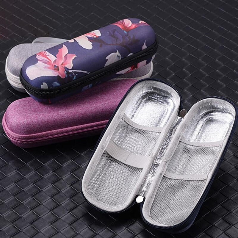 Преносима EVA охлаждаща чанта за инсулин Водоустойчива термоизолирана джобна чанта за хапчета Glaciated Cold Storage Bag за диабетици