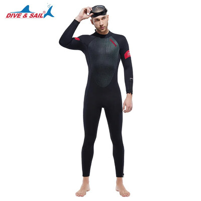 Costum de scufundări pentru bărbați, costum de scufundare cald cu mânecă lungă dintr-o bucată de 5 mm pentru femei, costum de snorkeling, înot și surfing