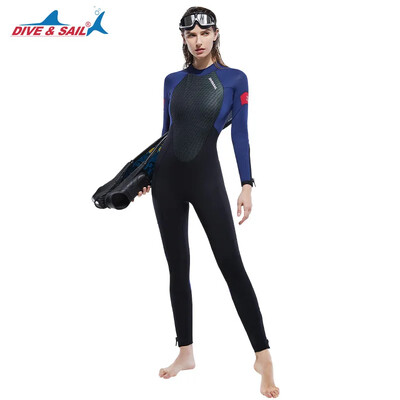Costum de scufundări pentru bărbați, costum de scufundare cald cu mânecă lungă dintr-o bucată de 5 mm pentru femei, costum de snorkeling, înot și surfing