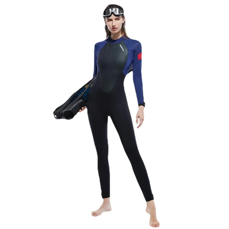 Costum de scufundări pentru bărbați, costum de scufundare cald cu mânecă lungă dintr-o bucată de 5 mm pentru femei, costum de snorkeling, înot și surfing