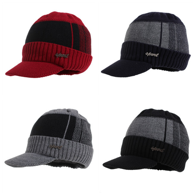 Pălării de iarnă pentru bărbați Skullies Beanie Hat Șapcă de iarnă Bărbați Femei Lână eșarfă Set șepci Balaclava Mască Gorras Bonnet Pălărie tricotată