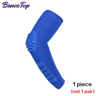 BraceTop 1 PCS Profesionāls sporta kompresijas rokas aizsargs, polsterēts elkonis, apakšdelms, piedurknes, saspiešanas rokas aizsargbalsts