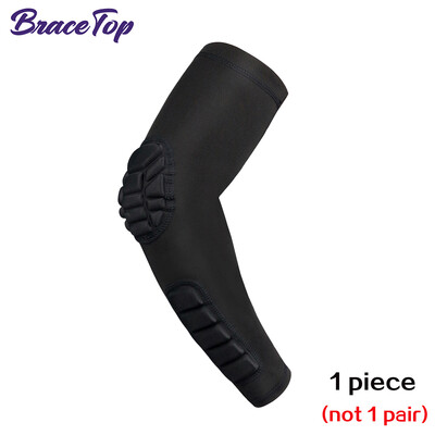 BraceTop 1 PCS Profesionāls sporta kompresijas rokas aizsargs, polsterēts elkonis, apakšdelms, piedurknes, saspiešanas rokas aizsargbalsts