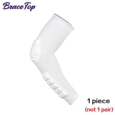 BraceTop 1 PCS Profesionāls sporta kompresijas rokas aizsargs, polsterēts elkonis, apakšdelms, piedurknes, saspiešanas rokas aizsargbalsts