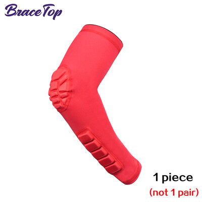 BraceTop 1 PCS Profesionāls sporta kompresijas rokas aizsargs, polsterēts elkonis, apakšdelms, piedurknes, saspiešanas rokas aizsargbalsts