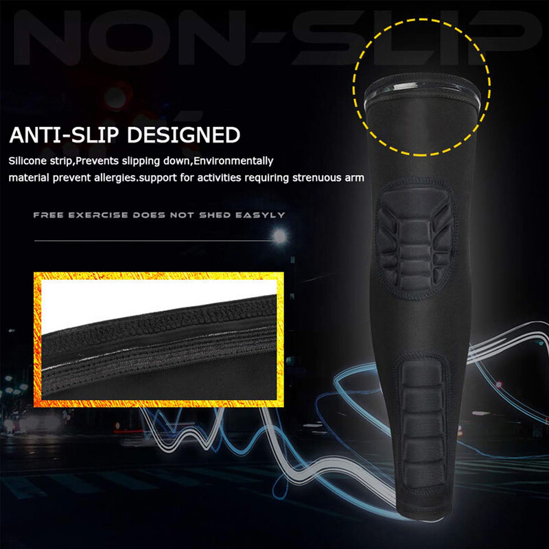 BraceTop 1 PCS Profesionāls sporta kompresijas rokas aizsargs, polsterēts elkonis, apakšdelms, piedurknes, saspiešanas rokas aizsargbalsts