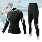 Costum de scufundări Split Surfing Cu mânecă lungă Protecție solară Costum de snorkeling pentru femei cu uscare rapidă Scufundare 3mm Îmbrăcăminte de înot pentru slăbire