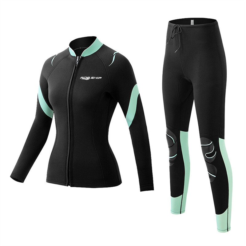 Costum de scufundări Split Surfing Cu mânecă lungă Protecție solară Costum de snorkeling pentru femei cu uscare rapidă Scufundare 3mm Îmbrăcăminte de înot pentru slăbire