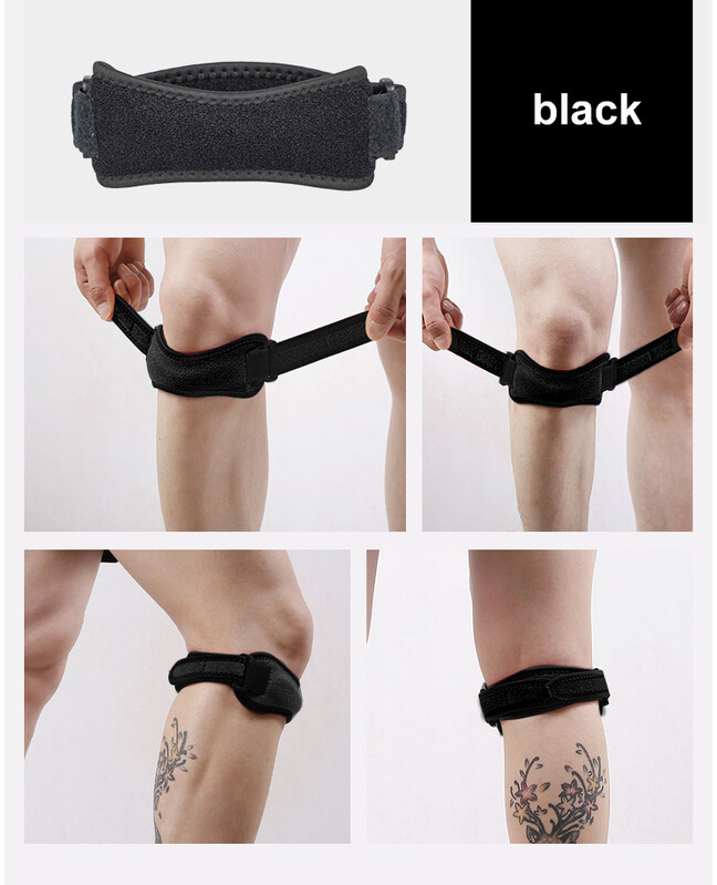1/2 buc. Curea ajustabilă pentru rotulă pentru tendonul genunchiului, ameliorarea durerii în genunchi, stabilizator de rotulă, suport pentru alergare, ciclism, baschet