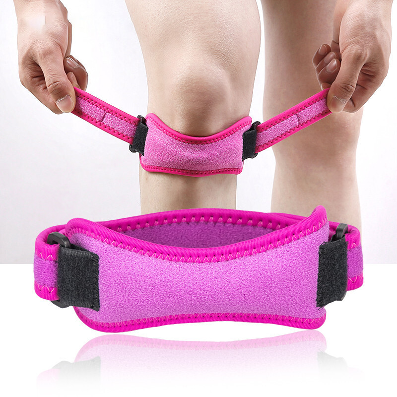 1/2 buc. Curea ajustabilă pentru rotulă pentru tendonul genunchiului, ameliorarea durerii în genunchi, stabilizator de rotulă, suport pentru alergare, ciclism, baschet