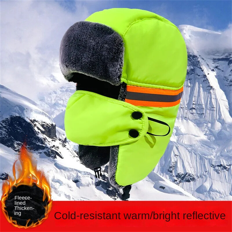 Pălărie de schi Winter Trapper pentru bărbați și femei Călărie rusească caldă cu mască antivânt pentru schi în aer liber Căciuli Ushanka