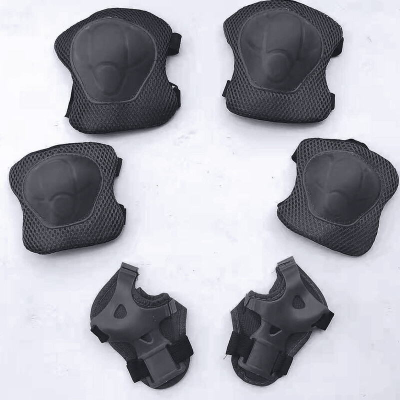 6 bucăți Copii Patinaj Bicicleta Echipament de protecție Genunchi Cot Plăci pentru încheietura mâinii Skate Roller Protector Sport Ciclism Roșu