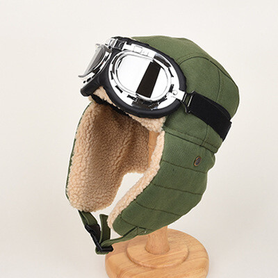 Vīriešu sieviešu bieza, silta bumbvedēja cepure ar aizsargbrillēm āra motociklam, vēja necaurlaidīga auss atloka, slēpošanas krievu cepure