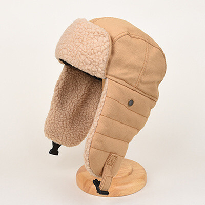 Vīriešu sieviešu bieza, silta bumbvedēja cepure ar aizsargbrillēm āra motociklam, vēja necaurlaidīga auss atloka, slēpošanas krievu cepure