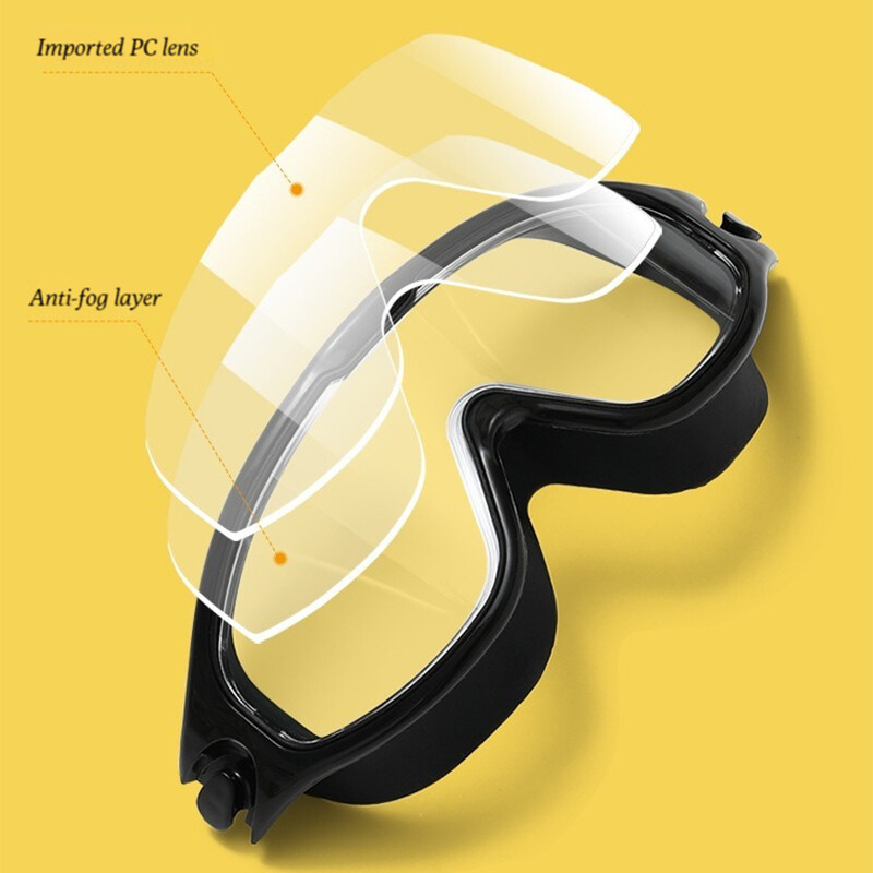 Silikonske naočale za plivanje sa čepićima za uši Veliki okvir Naočale za plivanje za odrasle Vodootporne naočale za plivanje visoke rezolucije protiv magljenja