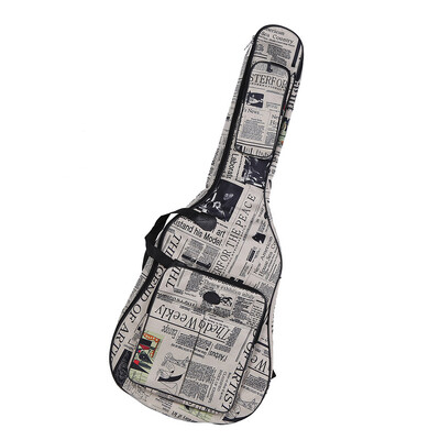 600D Oxford pânză stil ziar curele căptușite cusute Geantă de transport pentru chitară pentru chitară populară clasică acustică de 40"/41"