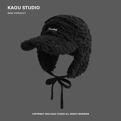 Pălărie de baseball din pluș de miel coreean pentru bărbați și femei, iarnă, călărit, protecție pentru urechi, rezistentă la vânt, îngroșată, călduroasă, bomber pălării Gorras