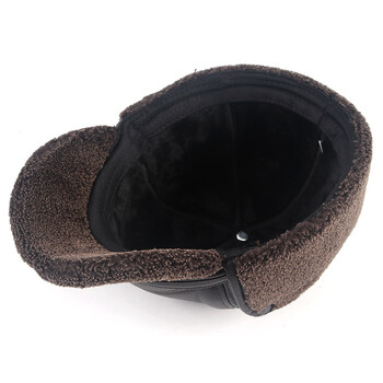 Мъжка зимна шапка с ушанка Ushanka Outdoor 2024 Keep Warm Bejzbolna шапка от изкуствена кожа Руска бомбардировъчна шапка Мъжки черни шапки за сняг