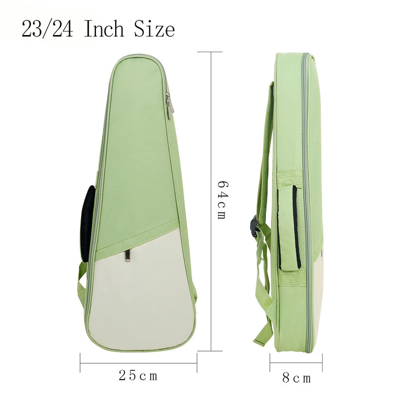 Geantă pentru chitară hawaiană pentru ukulele de 23/24/26/27 inci, geantă din bumbac, impermeabilă, din material Oxford, cu accesorii pentru ukulele din bumbac