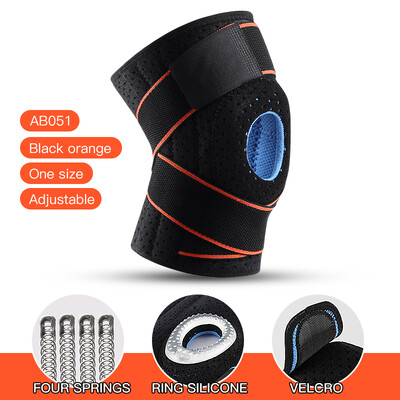 Genunchieră de fitness Bandaj Genunchiere elastice presurizate Protector pentru articulații pentru artrită Echipament sportiv Volei Protector pentru genunchi