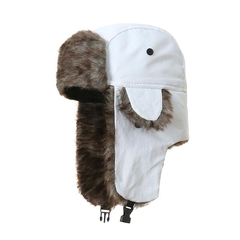 Bărbați Femei Pălărie Rusă Trapper Bomber Pălării Iarna Urechile termice În aer liber Pălărie Bărbați Căciuli Faux Ski Feng Caps Lei Blană Snow Usha T9O4