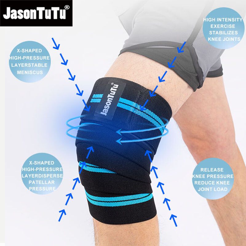 JASONTUTU 1PC ceļgala saišu kompresija artrīta ceļgalu spilventiņu meniskam un saitēm sporta zālē, skriešanai un basketbola sporta zālē