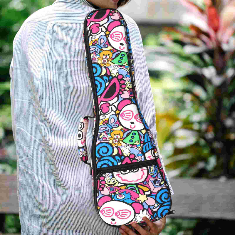 Geantă portabilă pentru chitară Container pentru ukulele Geanta practic de depozitare Carcase acustice Curea