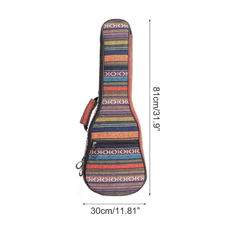 Tampă de bumbac îngroșată de 30 inch Geantă confortabilă pentru ukulele Material durabil Bumbac perlat Husă impermeabilă pentru ukulele Rucsac Geantă de umăr