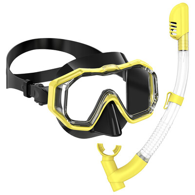 Set mască snorkel Scuba Diving Ochelari de înot 3 ferestre Panoramic Wide View HD Dry Top Anti-scurgere Anti-ceata Pentru adulți și copii