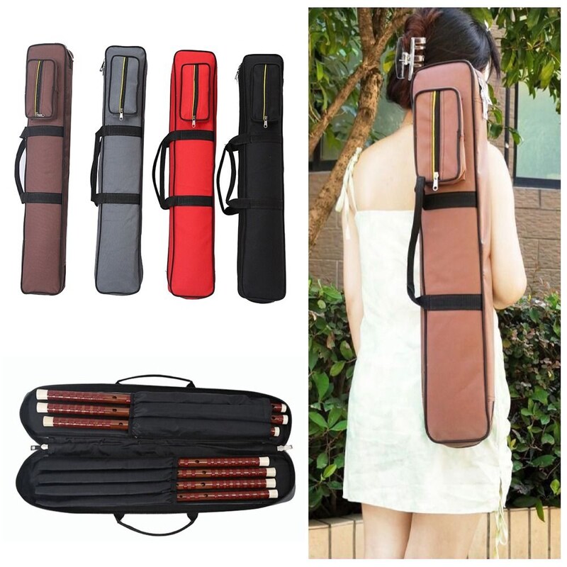 Platnena torba za rame za pohranu flaute od bambusa Vodootporna zaštitna torbica za flautu velikog kapaciteta, zadebljana torba za nošenje flaute od bambusa