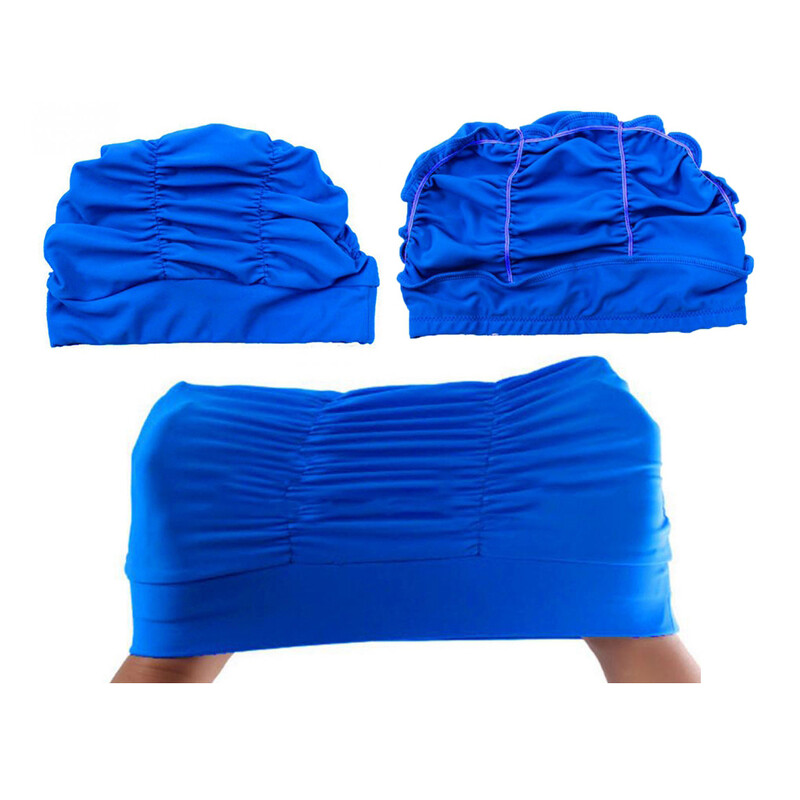 1 gab. Jauna neilona turbāna niršanas cepure pieaugušajiem peldcepures vīriešiem sieviešu gari mati ūdensizturīgas baseina peldcepures ausu aizsargājošas elastīgas