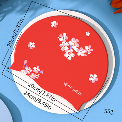 Șapcă de înot rezistentă la apă pentru femei Șapcă de înot confortabilă, cu elasticitate ridicată, imprimată, șapcă de piscină la modă