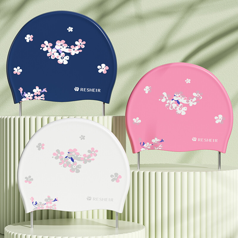 Șapcă de înot rezistentă la apă pentru femei Șapcă de înot confortabilă, cu elasticitate ridicată, imprimată, șapcă de piscină la modă