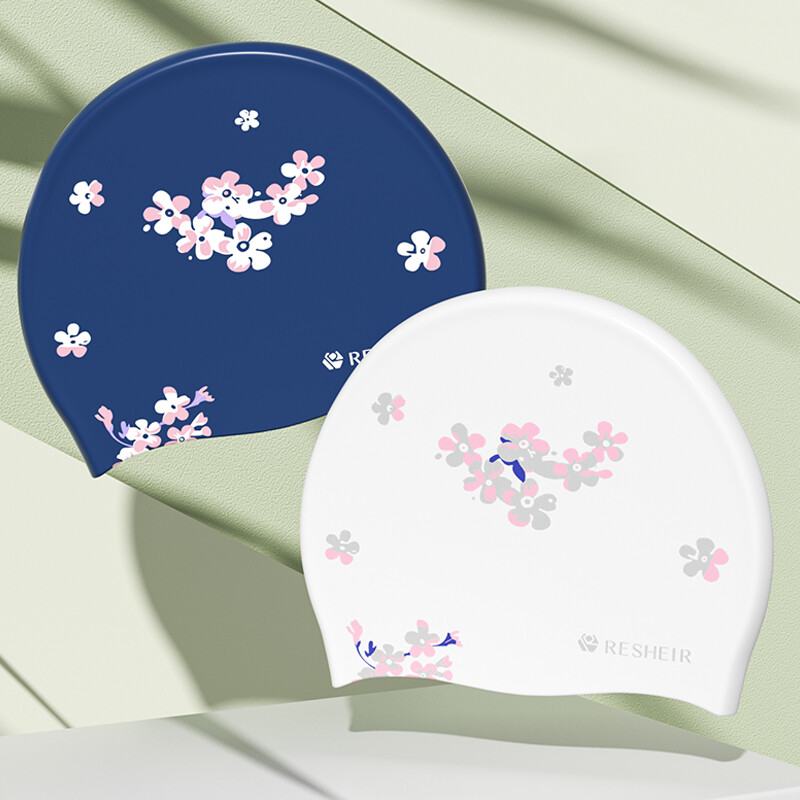 Șapcă de înot rezistentă la apă pentru femei Șapcă de înot confortabilă, cu elasticitate ridicată, imprimată, șapcă de piscină la modă