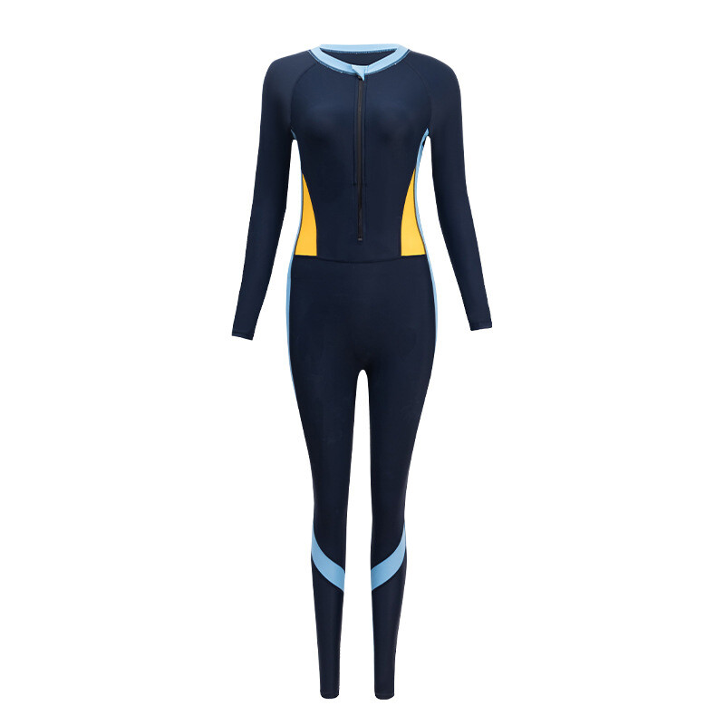 Costum de baie Lycra Femei Snorkeling Costum de baie dintr-o bucată Fermoar frontal Rashguard Combinaison Costume de baie pentru surf Costum de scufundări Imbracaminte de plajă