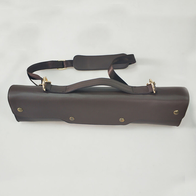 Flute Case rokassomu glabāšanas soma Muzikāla sintētiskā āda viegla koncerta plecu siksna Ārējās kabatas aksesuāri