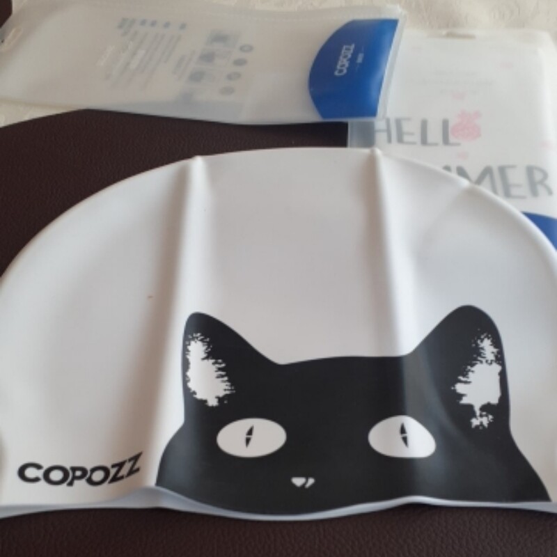 COPOZZ 3D Elastic Profesional Mai Mare Pălărie Gel Protecție Impermeabilă Adulti Bărbați Femei Păr lung Capci de înot Acoperă Ureche Bone Piscina