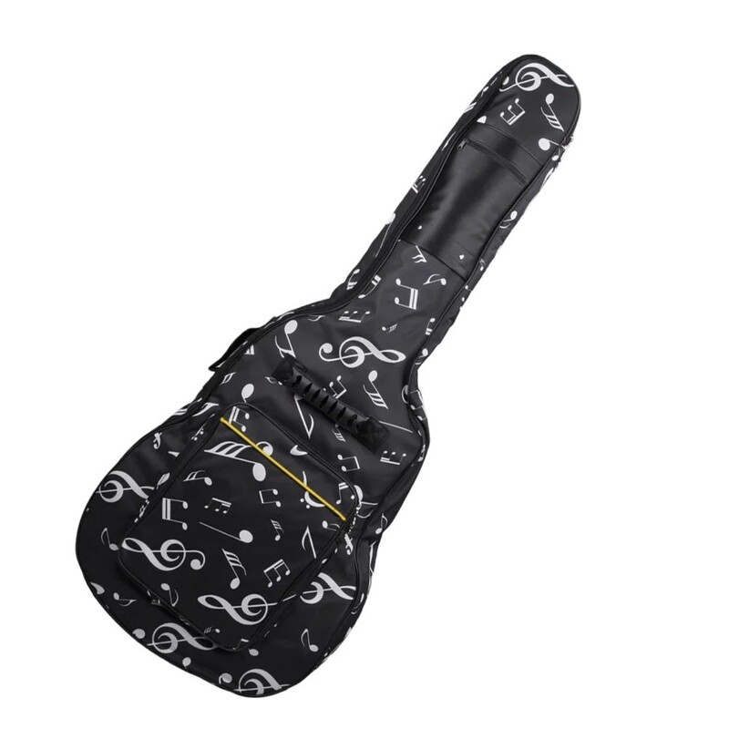 Geantă impermeabilă pentru chitară cu nota de muzică, căptușeală groasă, husă pentru chitară din pânză Oxford, rucsac pentru chitară electrică acustică 105x42x13cm