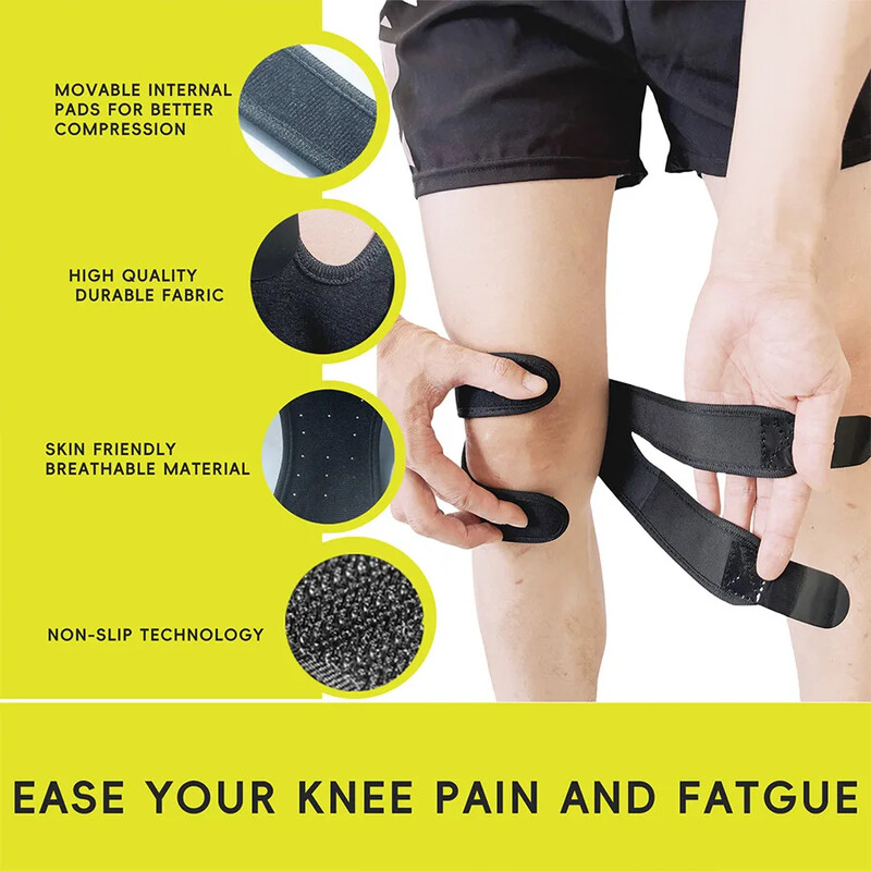 1PC Presurizat Genunchi Wrap Manșon Suport Bandaj Pad Bretele Elastice Orificiu pentru Genunchi Genunchier Siguranță Baschet Tenis Ciclism