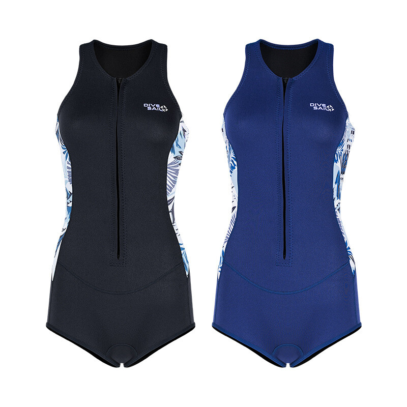 Costum submarin 2MM Costum de scufundări fără mâneci, rezistent la frig, pentru surfing în aer liber, pentru scufundări, înot și snorkeling