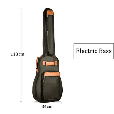 Geantă pentru chitară electrică de 40 / 46 inch Geantă impermeabilă pentru bas electric Husă pentru geantă căptușită groasă de 10 mm