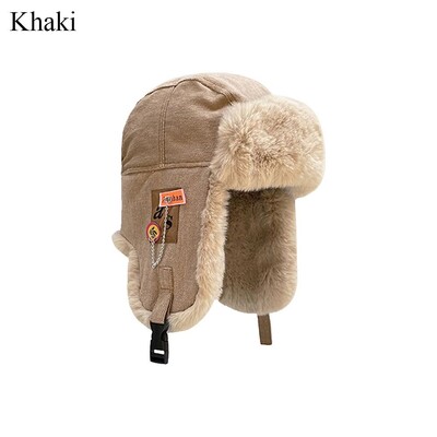 Femei Bărbați Pălărie de trap de pluș Ushanka Căciulă de cazac rusesc Pălărie pentru urechi din blană artificială Pălărie de iarnă Căldură Lei Feng Căciulă de schi în aer liber Boneta pentru urechi