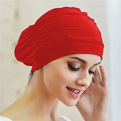 Pălărie de înot Femei Unisex Fete Păr lung Şapcă de baie Şapcă de înot Stretch Drape Dimensiuni libere Piscina Sport Turban elastic din nailon