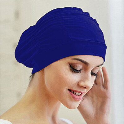 Pălărie de înot Femei Unisex Fete Păr lung Şapcă de baie Şapcă de înot Stretch Drape Dimensiuni libere Piscina Sport Turban elastic din nailon