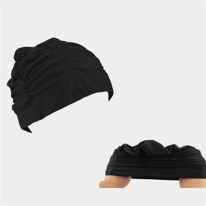 Pălărie de înot Femei Unisex Fete Păr lung Şapcă de baie Şapcă de înot Stretch Drape Dimensiuni libere Piscina Sport Turban elastic din nailon