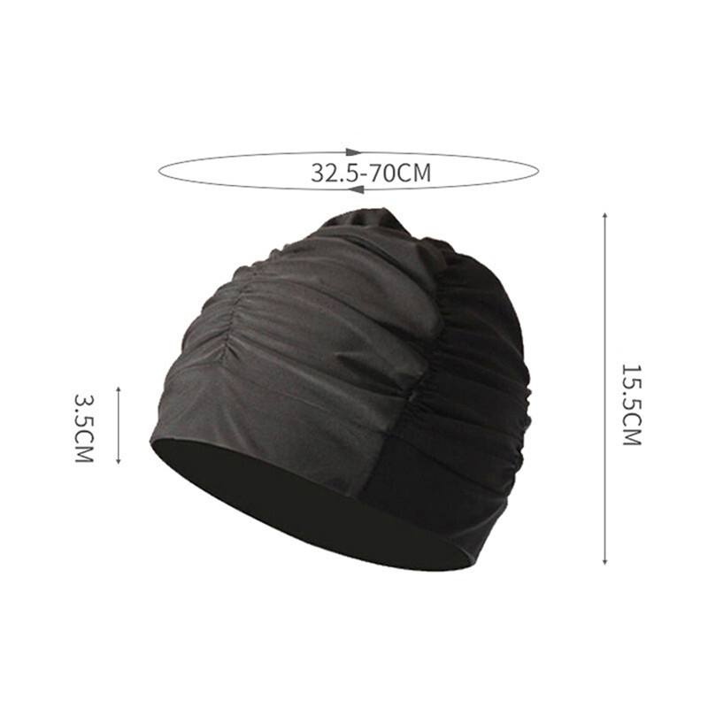 Pălărie de înot Femei Unisex Fete Păr lung Şapcă de baie Şapcă de înot Stretch Drape Dimensiuni libere Piscina Sport Turban elastic din nailon