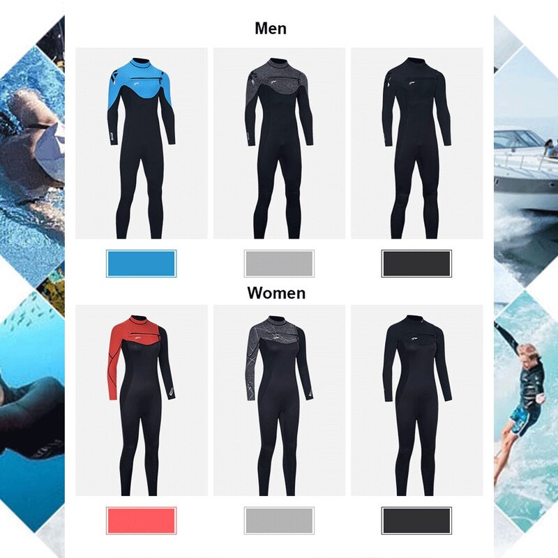 Costum de neopren 3MM Costum de surf Bărbați Femei Kitesurf Snorkel Costum de baie Iarnă Păstrați căldura Rash Guard Pescuit submarin Costum de scufundări